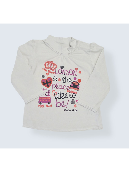 Sous-pull d'occasion Caramouille 9 Mois pour fille.