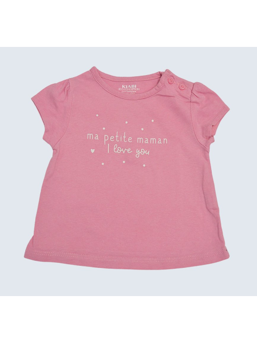 T-Shirt d'occasion Kiabi 3 Mois pour fille.