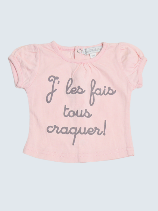 T-Shirt d'occasion Kimbaloo Naiss. pour fille.